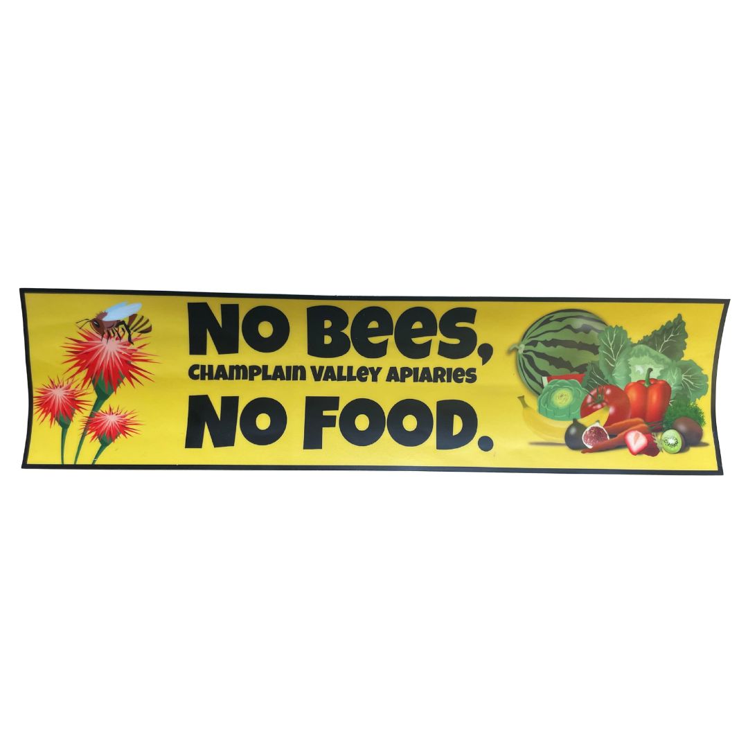 No Bees No Food Bumper Sticker