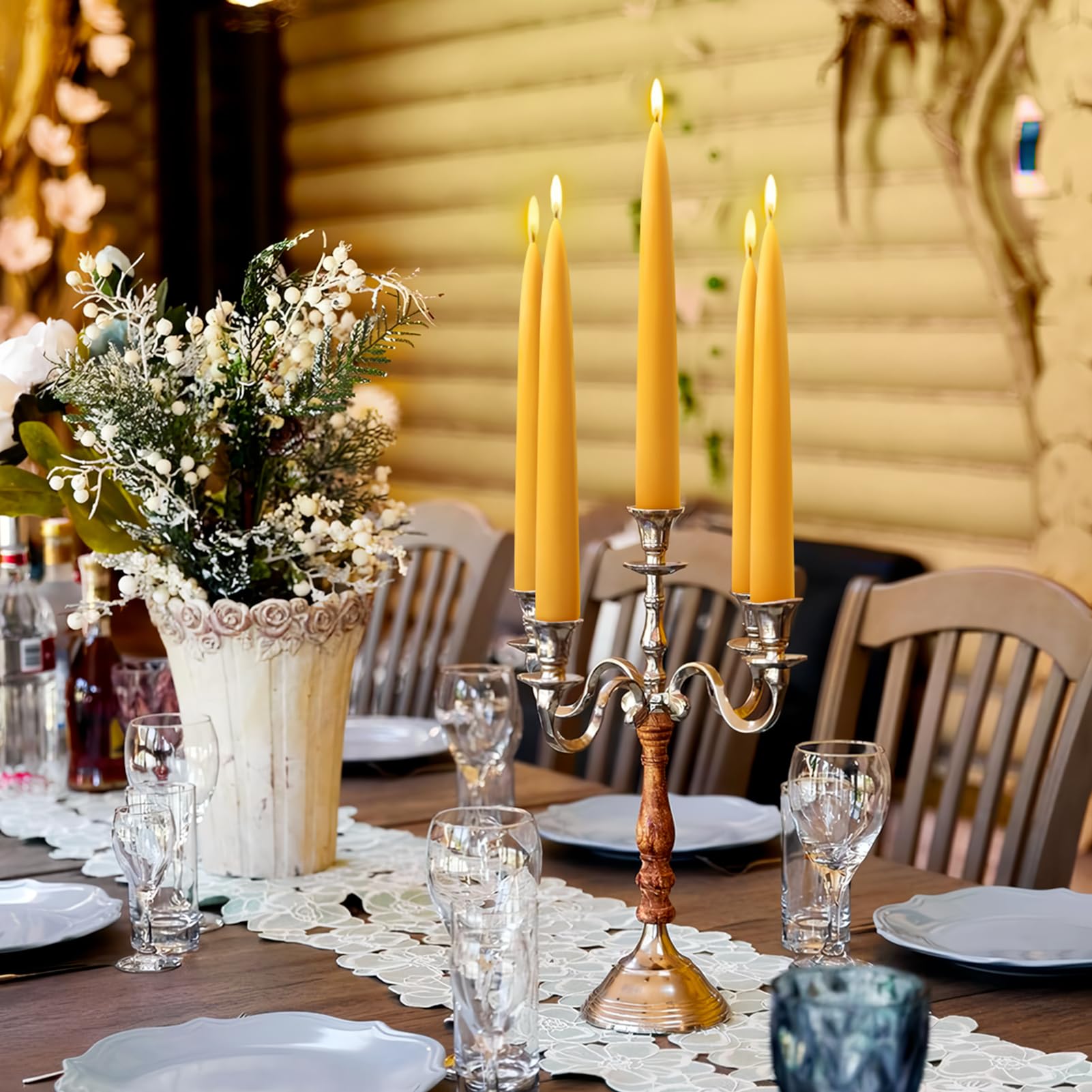 Dinner Beeswax Tapers 10" - 1 pair - Beelite Candles