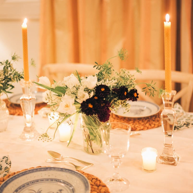 Hexagon Beeswax Tapers 10" - 1 pair - Beelite Candles