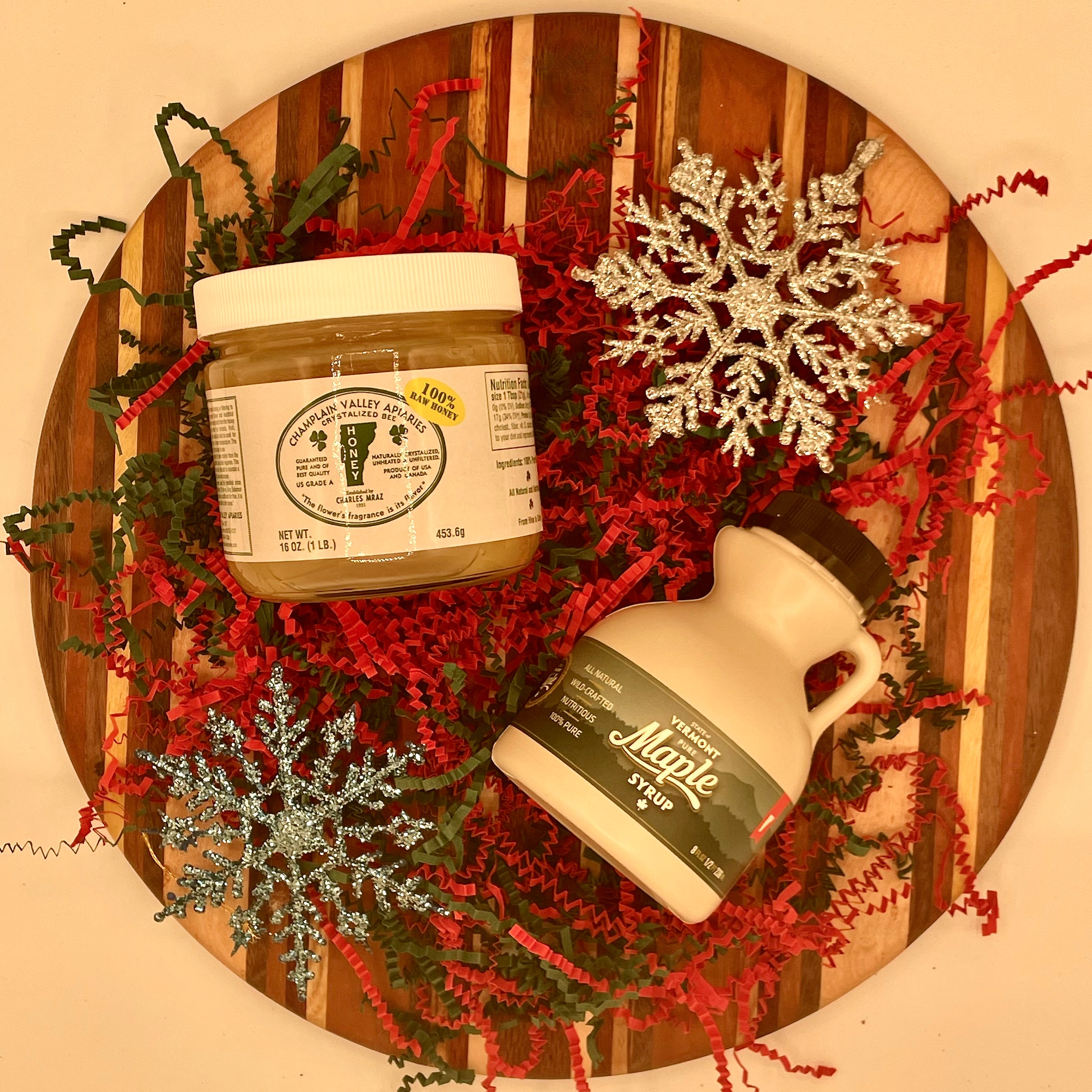 Little Bee & Tree Gift Pack - Raw Honey & Vermont Maple Syrup