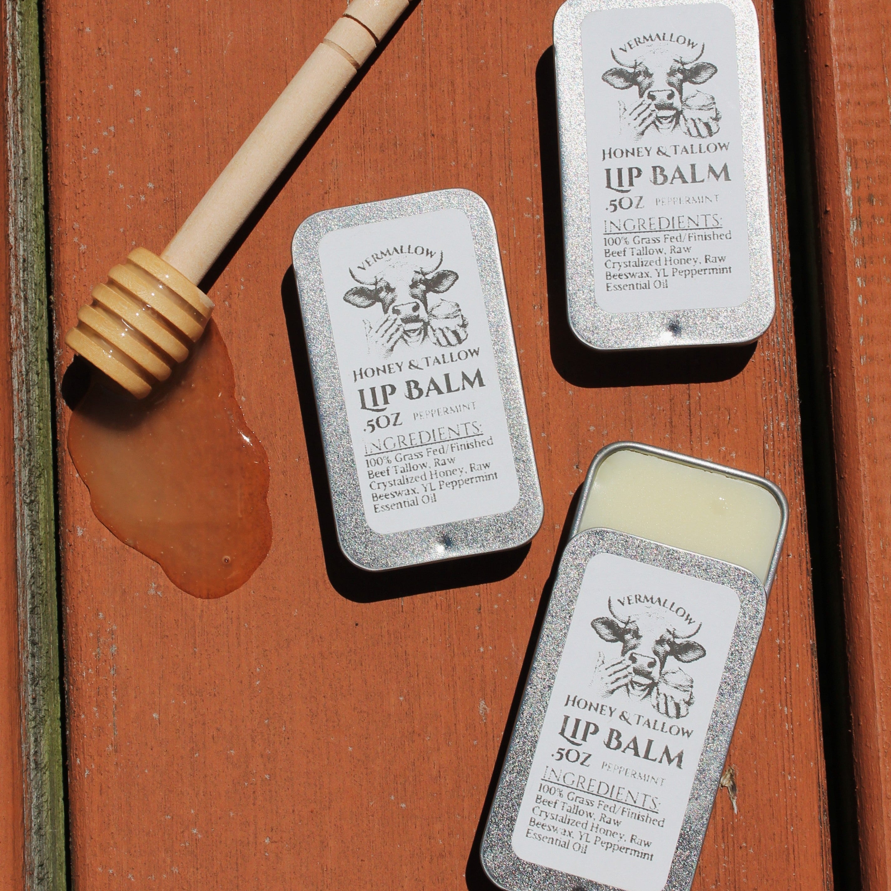 Vermallow Honey Tallow Lip Balm