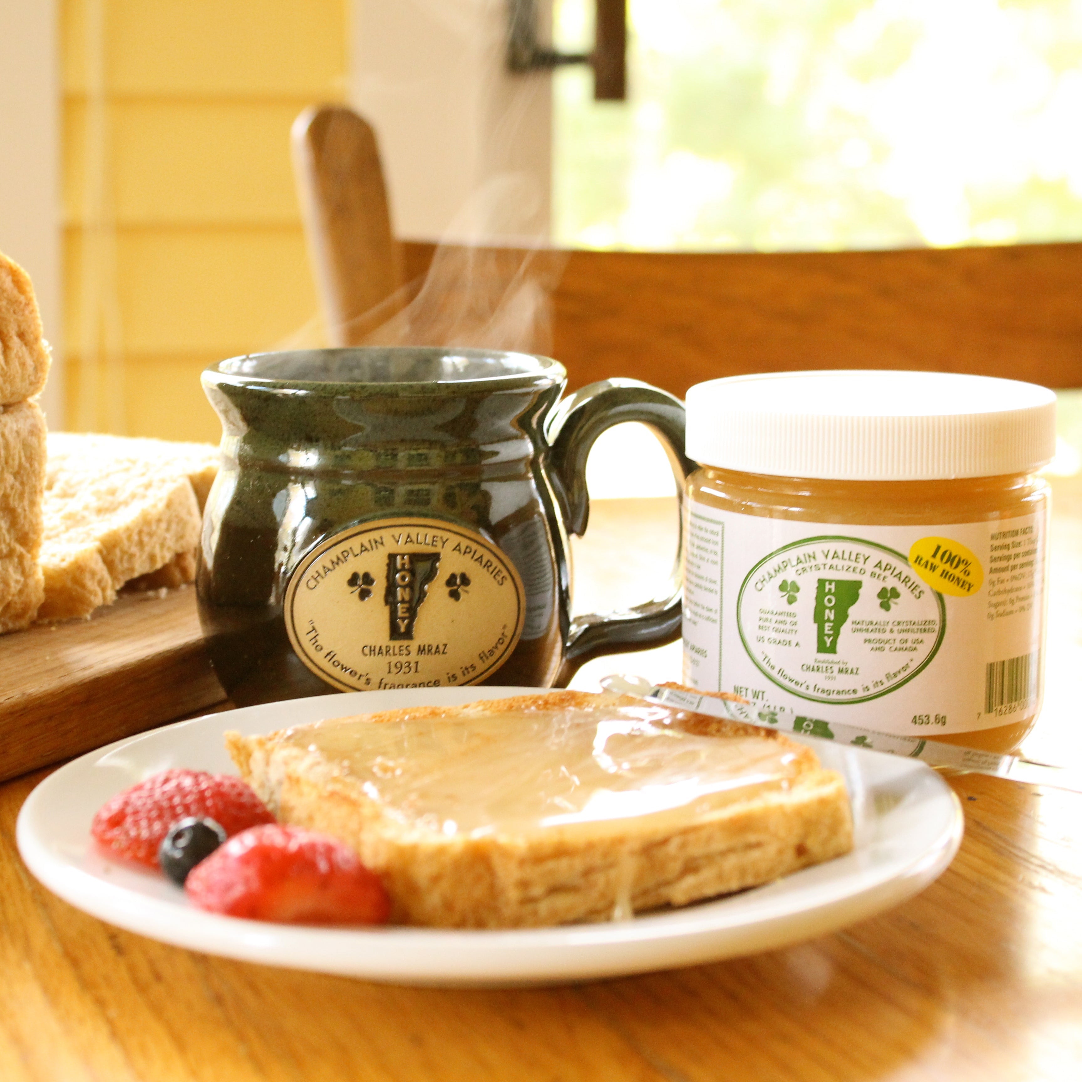 Raw Crystallized Honey - 1 Lb Jar