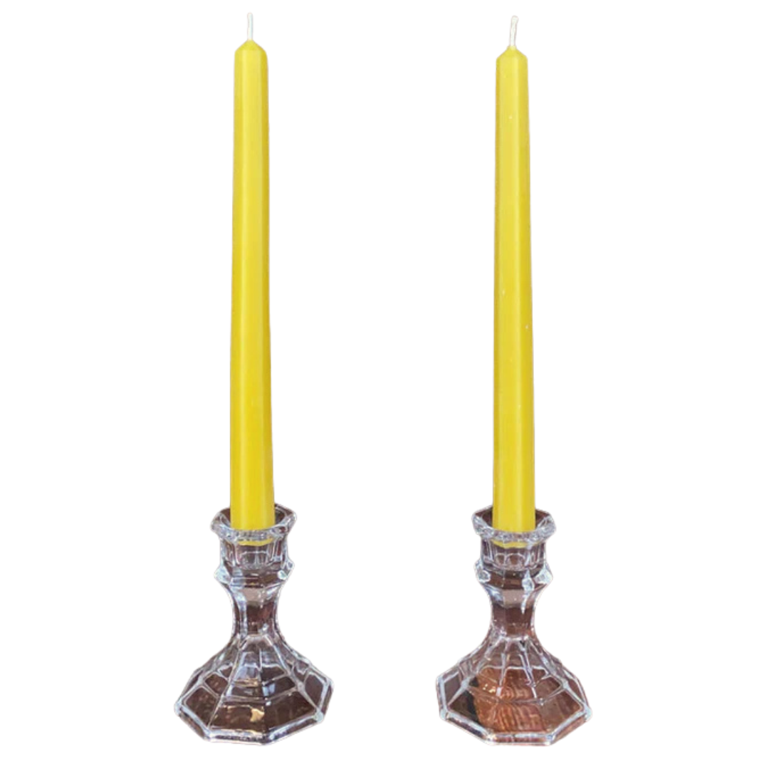 Hexagon Beeswax Tapers 10" - 1 pair - Beelite Candles