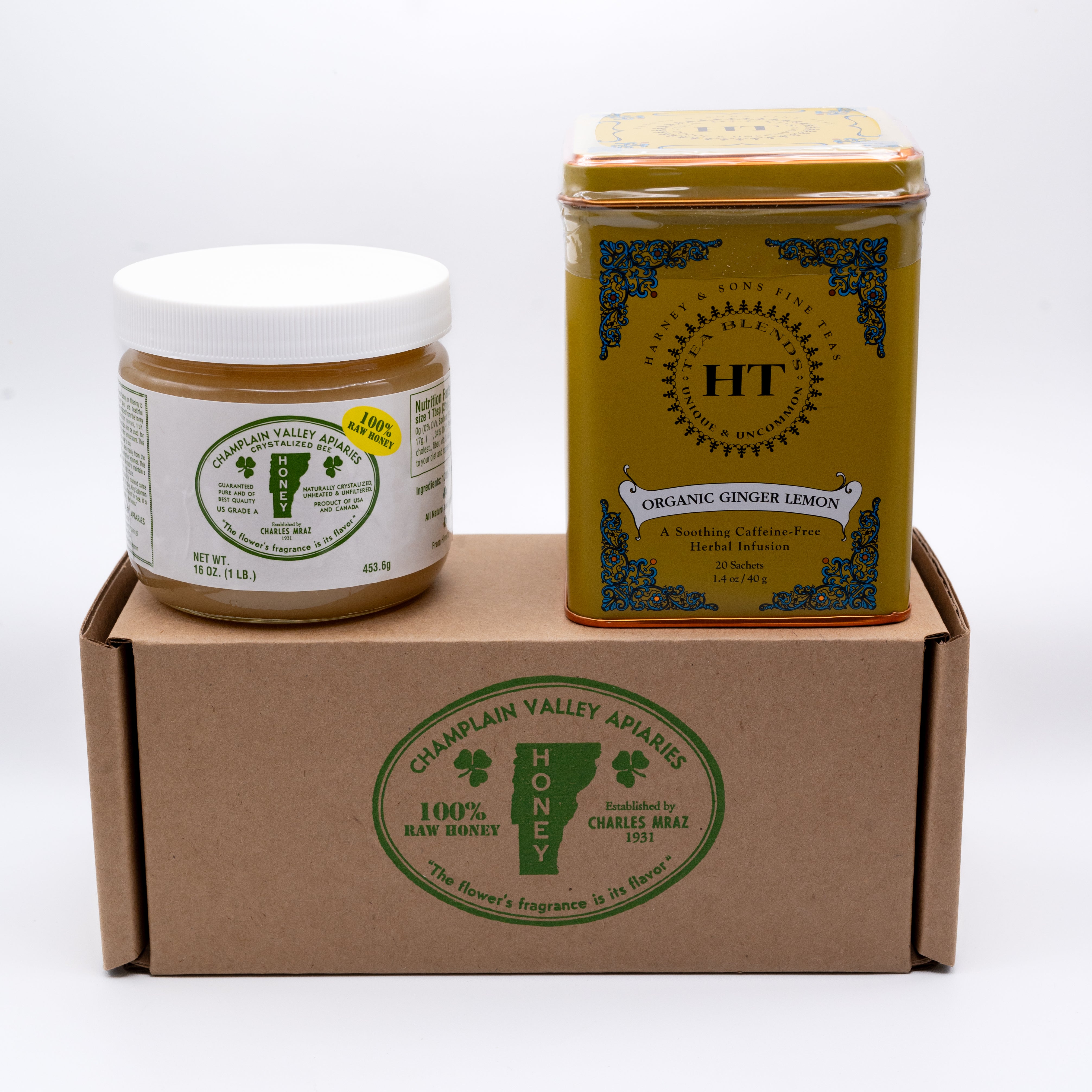 Cozy Time Gift Pack - Raw Honey and Ginger Lemon Tea