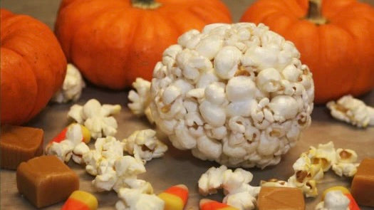 Honey-Sweetened Spooky Popcorn Balls