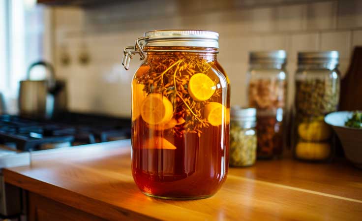 Homemade Fire Cider with Raw Honey