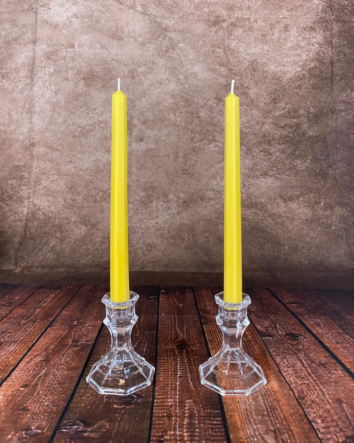 Hexagon Beeswax Tapers 10" - 1 pair - Beelite Candles