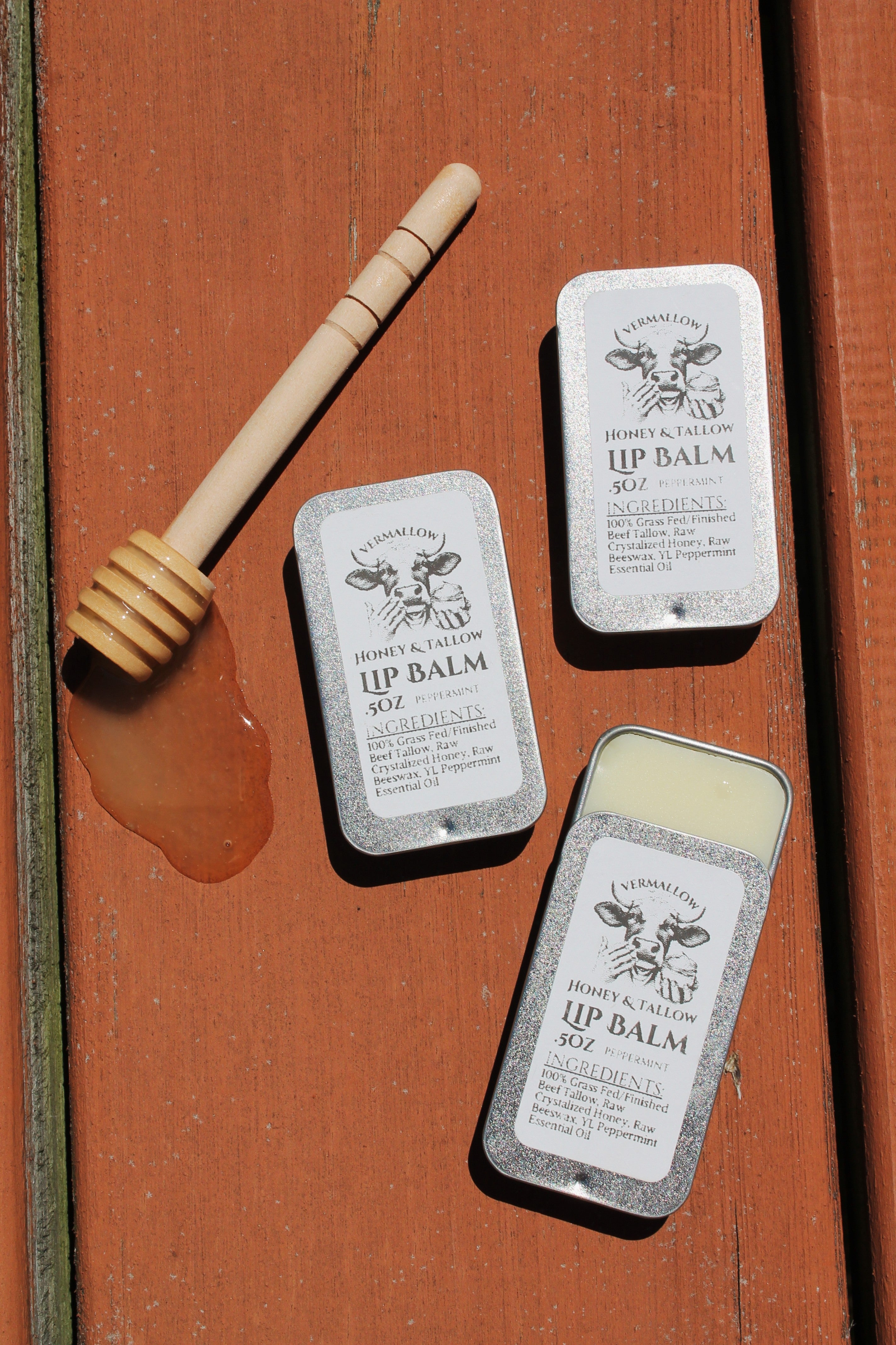 Vermallow Honey Tallow Lip Balm