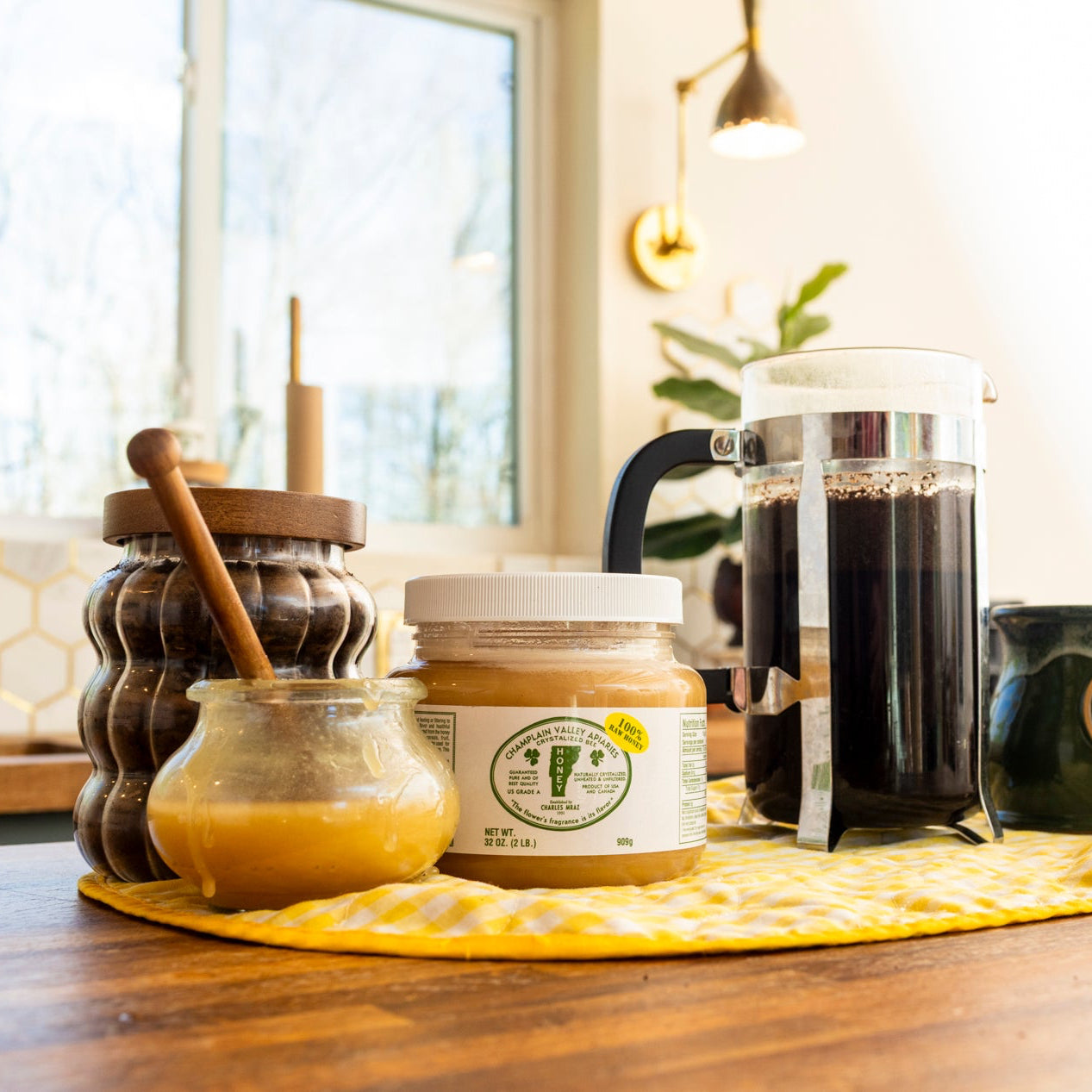 Raw Crystallized Honey - 2 Lb Jar