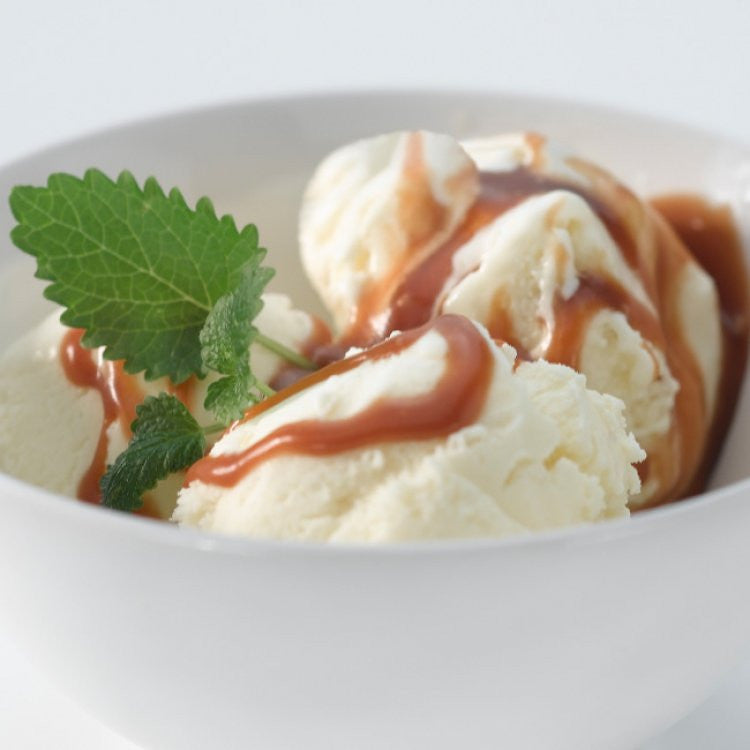 Bread Loaf Farm Bread Loaf View Farm Bourbon Barrel-Aged Maple Syrup 16.9 oz dried on vanilla ice cream