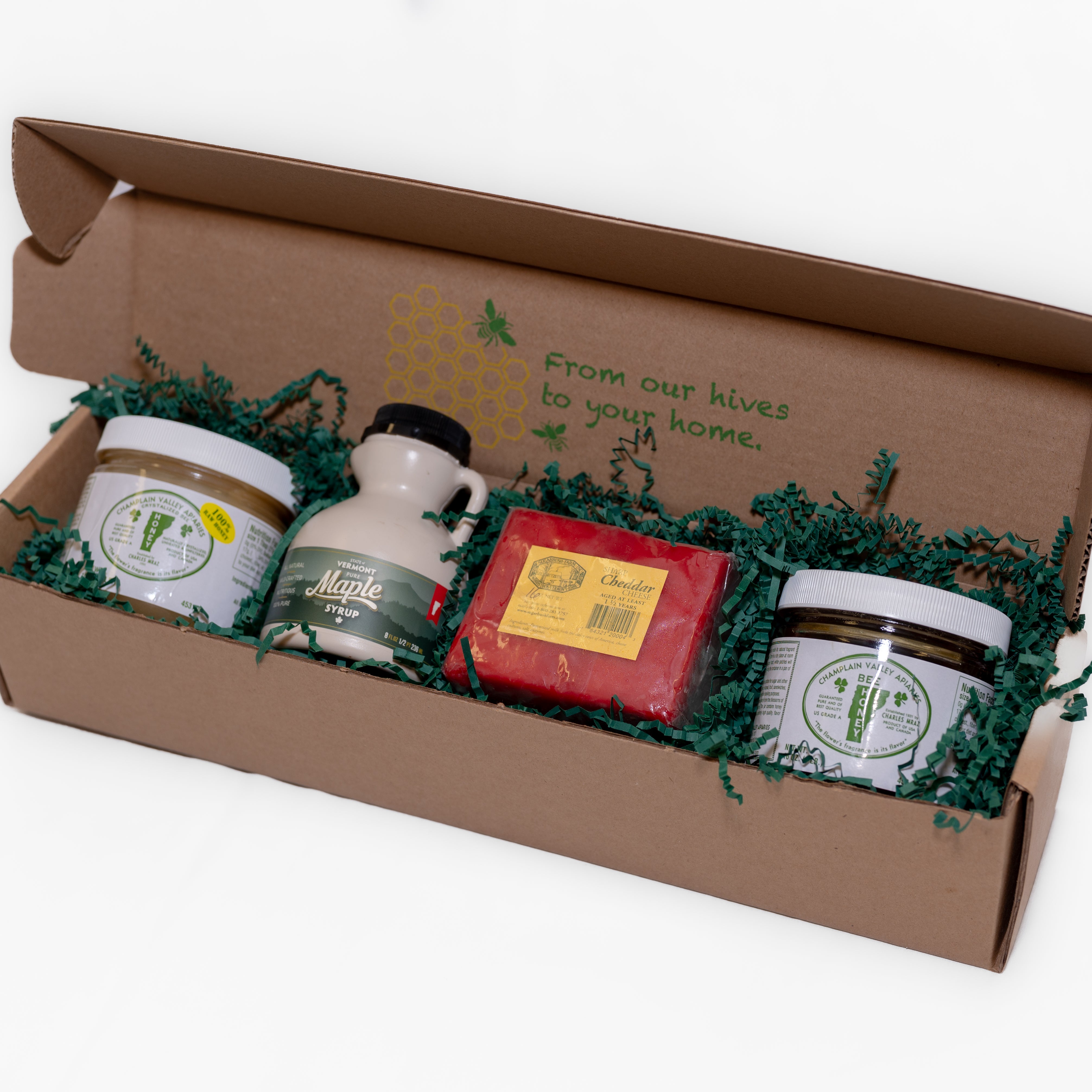 Best of Vermont Gift Pack - Honey, Cheddar Cheese and Maple Syrup